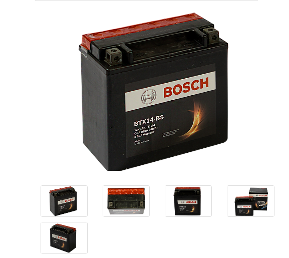 Bateria 12v 12ah Moto Bosch 210cca Positivo Izq Btx14-bs - Image 4