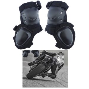 Rodilleras Con Sliders Para Moto Ajustable Proteccion NEGRAS