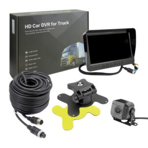 Kit 2 Cámaras + Pantalla 7 Pulgadas +DVR PARA Camión-Bus 12-24 Volt