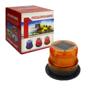 Baliza Led Solar Estrobo Ambar Con Imán Camión Maquinas