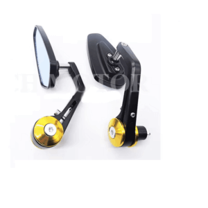 Espejo Para Moto Pistón Manillar Racer Ajustables 7/8" El Par - DORADO