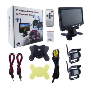 Kit Pantalla 7pulgadas +2 Cámaras Inalámbricas Camión 12-24v