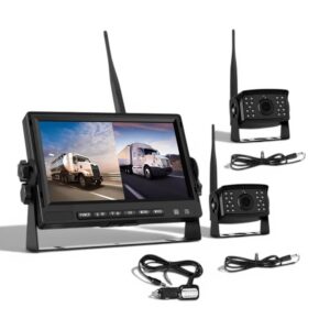 kit camaras inalambricas con deteccion de peaton + pantalla con dvr