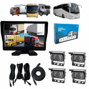 kit pantalla dvr+ 4 cámaras 12/24v camión, bus