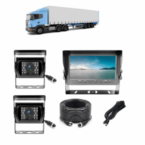 kit pantalla de 7 pulgadas con 2 cámaras 12/24V